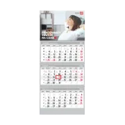 Kalendarz trójdzielny z wypukłą główką